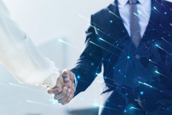 corporate business handshake partners