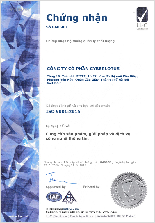 Chung nhan ISO 9000